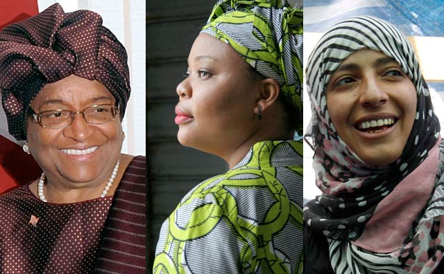 Ellen Johnson Sirleaf, Leymah Gbowee, Tawakkul Karman. (Photo: A. Cruz/ABr, Michael Angelo for Wonderland, Ahmed Jadallah/Scanpix) 